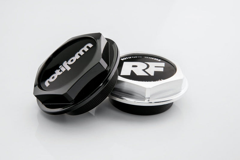 Rotiform Hex Center Cap with 'RF' logo - Machined Silver 32170-26