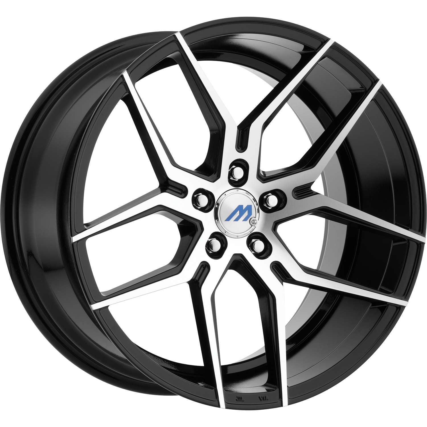 Mach ME4 Cast Alloy wheel - Gloss Black with Machined Spoke Faces ...