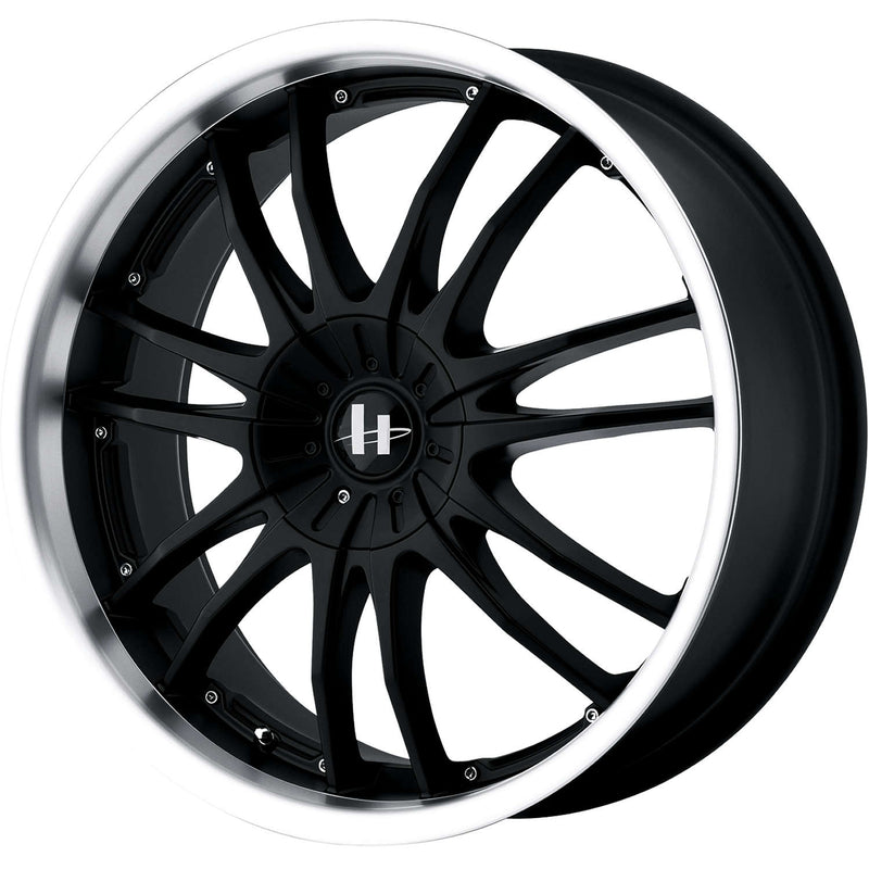 Helo HE845 Cast Alloy wheel - Black with Machined Lip