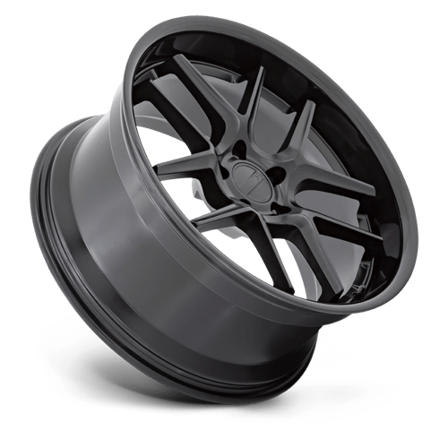 AR942 Flow Formed Aluminum Wheel in Matte Black with Gloss Black Lip Finish from American Racing Wheels - View 3