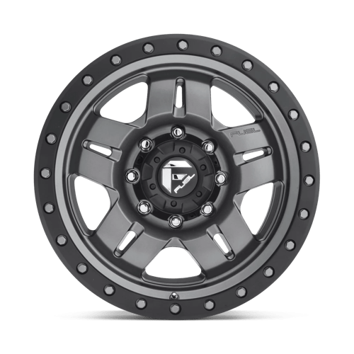 D558 ANZA Cast Aluminum Wheel in Matte Gunmetal Black Bead Ring Finish from Fuel Wheels - View 5