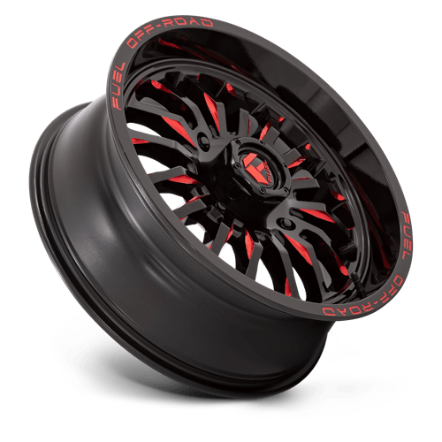 D822 ARC UTV Cast Aluminum Wheel in Gloss Black Milled Red Finish from Fuel Wheels - View 3