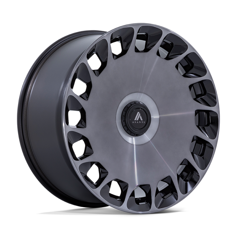 ABL-45 Aristocrat Cast Aluminum Wheel in Gloss Black with Machined Face and Double Dark Tint Finish from Asanti Wheels - View 1