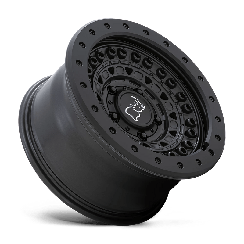 Black Rhino Barricade Cast Aluminum Wheel - Gun Black With Black Rock Guard