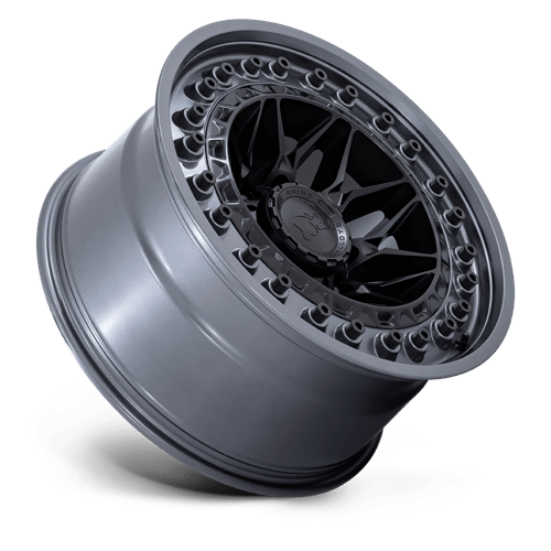 Alpha Cast Aluminum Wheel in Matte Black with Gunmetal Lip Finish from Black Rhino Wheels - View 3