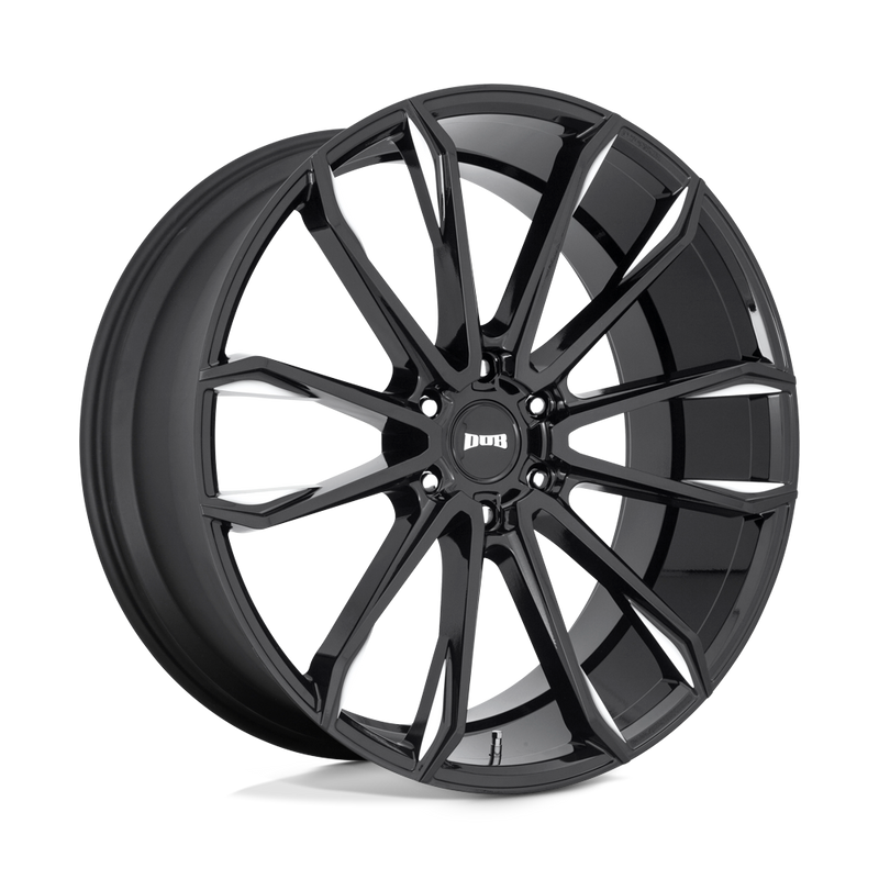 S252 Clout Cast Aluminum Wheel in Gloss Black Milled Finish from DUB Wheels - View 1