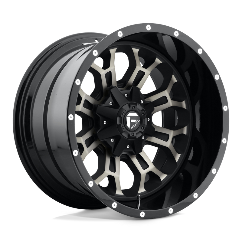 D561 Crush Cast Aluminum Wheel in Gloss Machined with Double Dark Tint Finish from Fuel Wheels - View 1