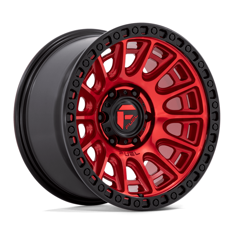 D834 Cycle Cast Aluminum Wheel in Candy Red with Black Ring Finish from Fuel Wheels - View 1