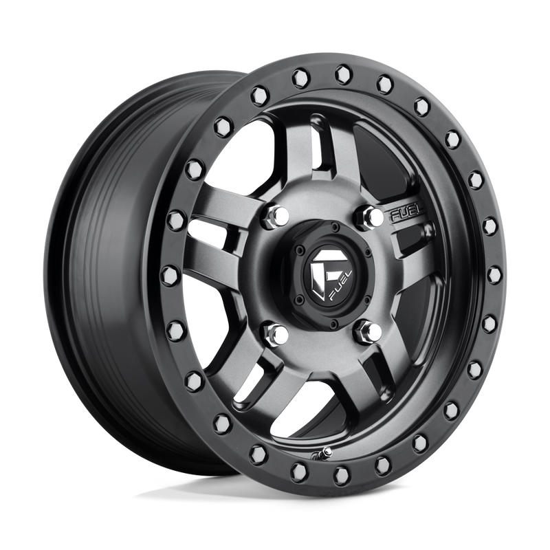 D558 ANZA Cast Aluminum Wheel in Matte Gunmetal Black Bead Ring Finish from Fuel Wheels - View 1