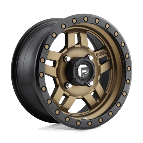 D583 ANZA 4+3 Cast Aluminum Wheel in Matte Bronze with Black Bead Ring Finish from Fuel Wheels - View 2