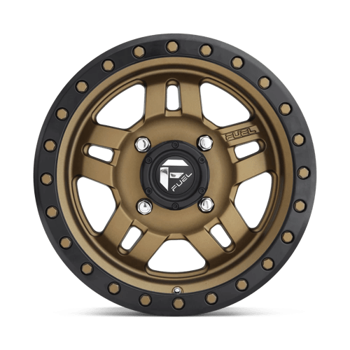 D583 ANZA 4+3 Cast Aluminum Wheel in Matte Bronze with Black Bead Ring Finish from Fuel Wheels - View 4