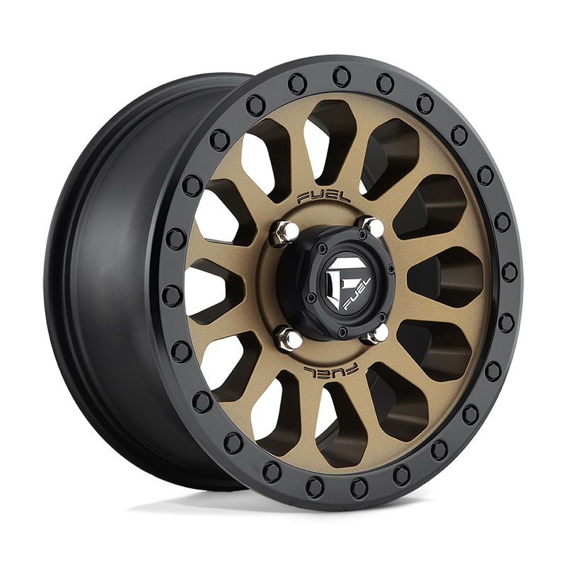 D600 Vector UTV Cast Aluminum Wheel in Matte Bronze with Black Bead Ring Finish from Fuel Wheels - View 1
