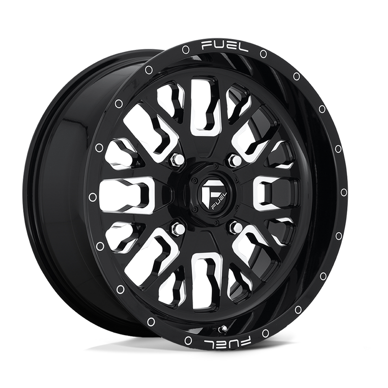 D611 Stroke Cast Aluminum Wheel in Gloss Black Milled Finish from Fuel Wheels - View 1