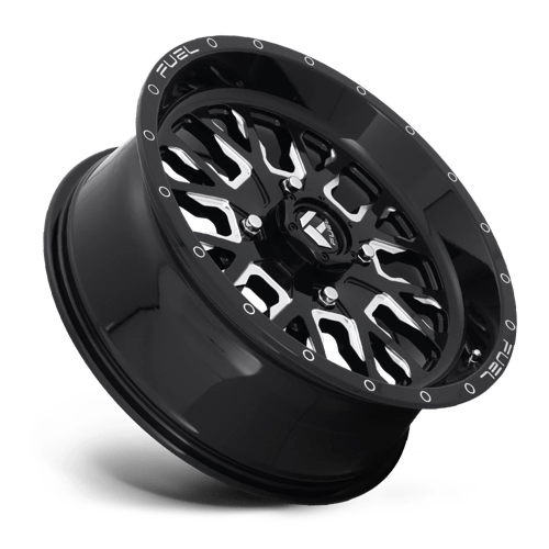 D611 Stroke Cast Aluminum Wheel in Gloss Black Milled Finish from Fuel Wheels - View 3