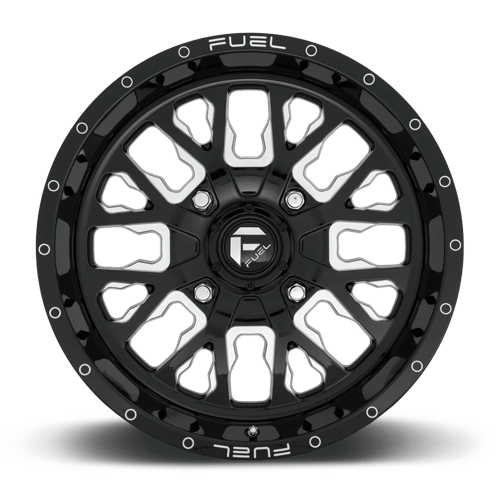 D611 Stroke Cast Aluminum Wheel in Gloss Black Milled Finish from Fuel Wheels - View 5
