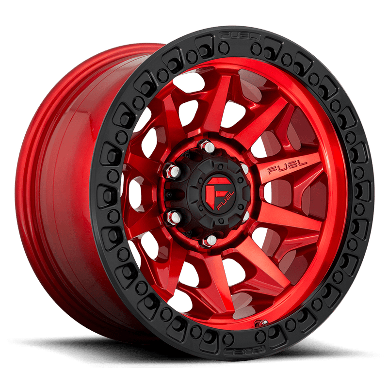Fuel D113 Covert BL Cast Aluminum Wheel - Candy Red