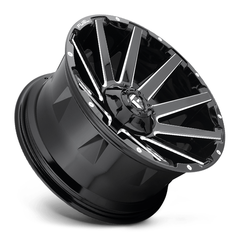 Fuel D615 Contra Cast Aluminum Wheel - Gloss Black Milled