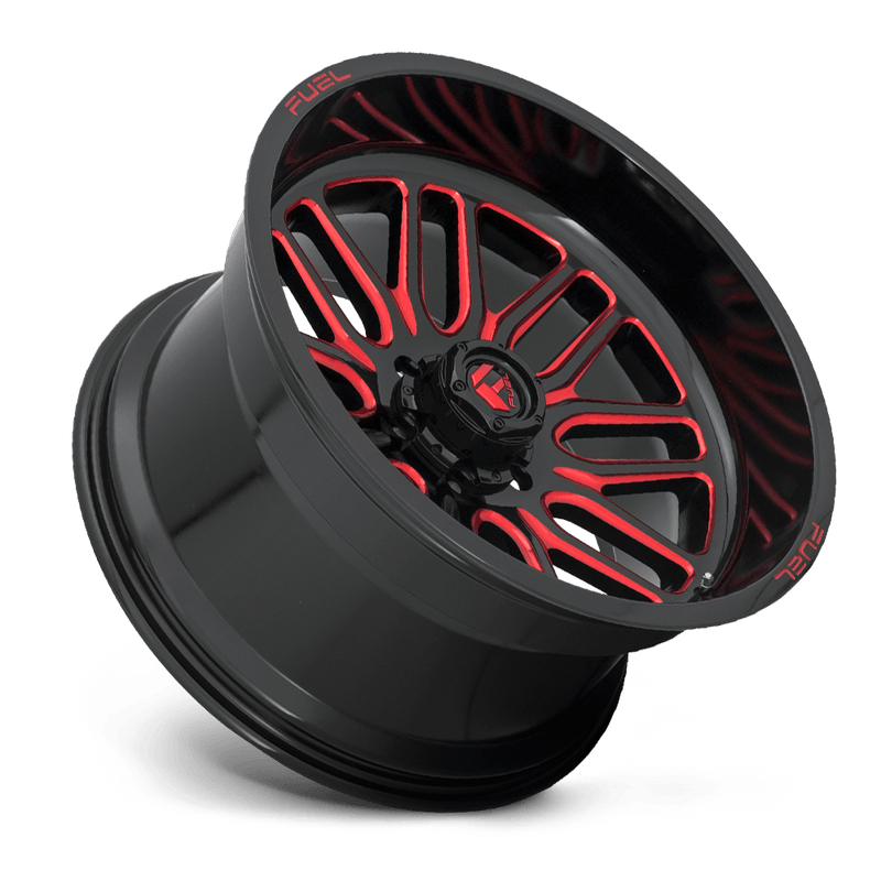 Fuel D663 Ignite Cast Aluminum Wheel - Gloss Black Red Tinted Clear