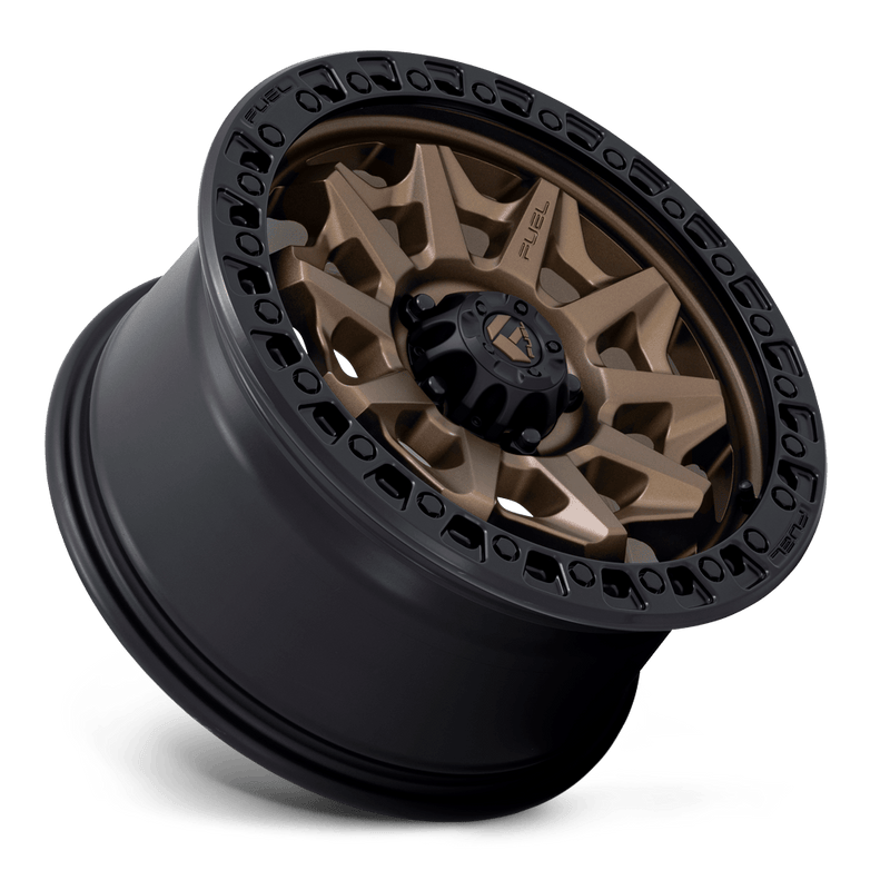 Fuel D696 Covert Cast Aluminum Wheel - Matte Bronze With Black Bead Ring