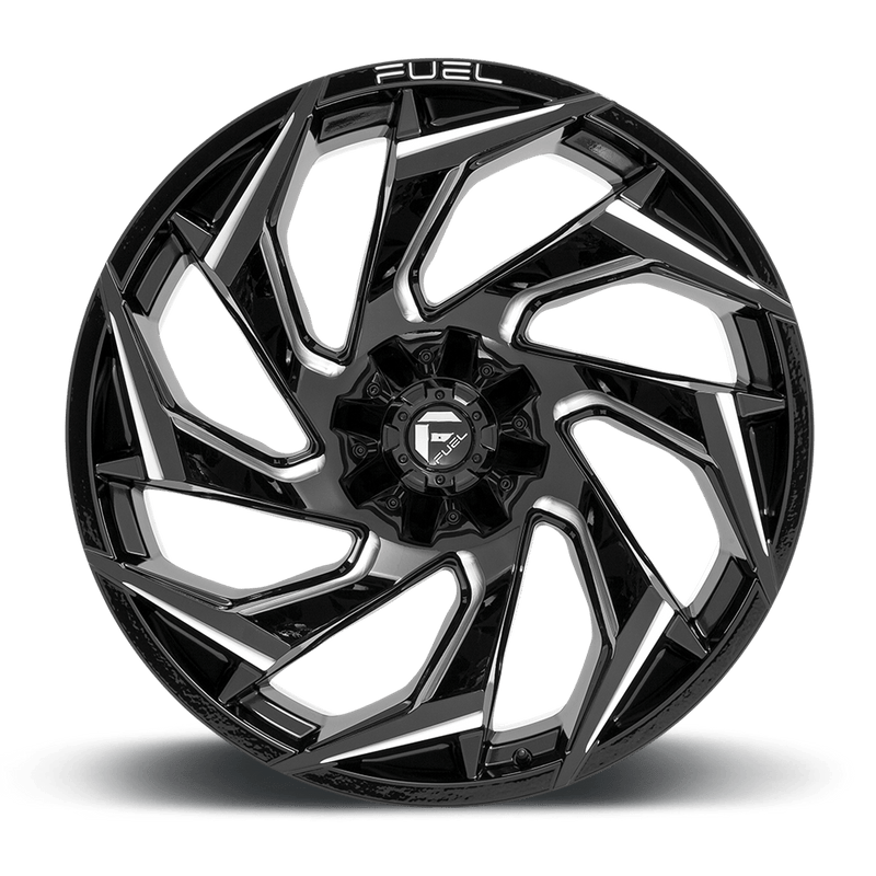 Fuel D753 Reaction Cast Aluminum Wheel - Gloss Black Milled