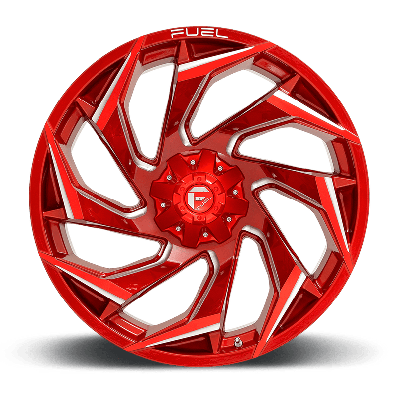 Fuel D754 Reaction Cast Aluminum Wheel - Candy Red Milled