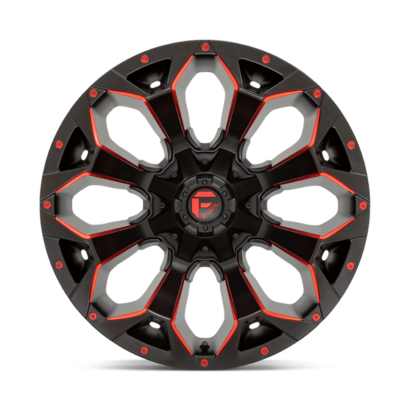 Fuel D787 Assault Cast Aluminum Wheel - Matte Black Red Milled