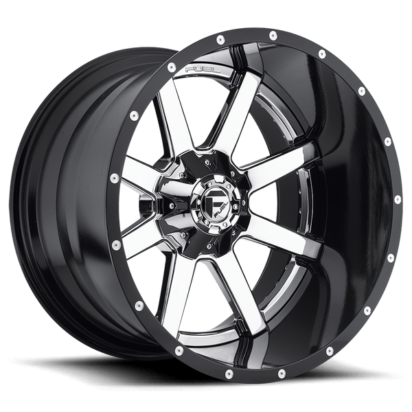 Fuel 2PC D260 Maverick Cast Aluminum Wheel - Chrome Plated With Gloss Black Lip