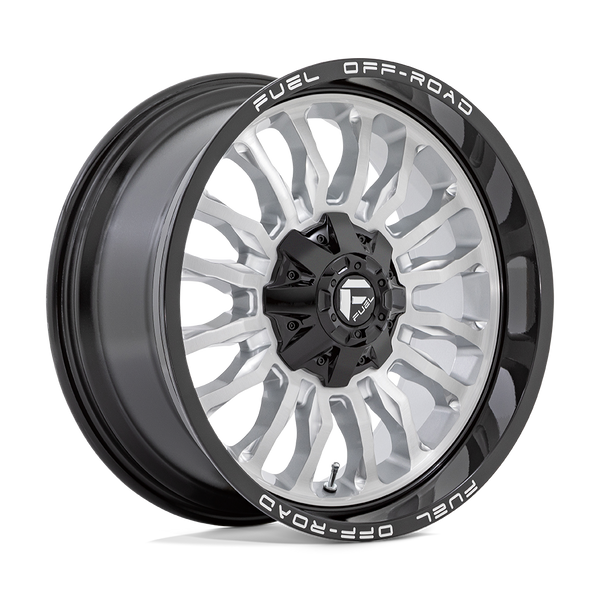 D798 ARC Cast Aluminum Wheel in Silver Brushed Face with Milled Black Lip Finish from Fuel Wheels - View 1
