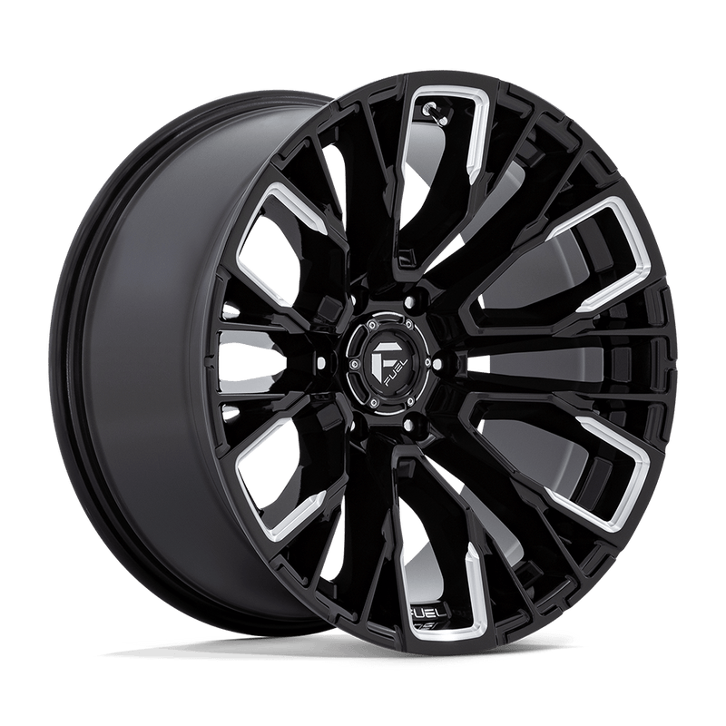 D849 Rebar Cast Aluminum Wheel in Gloss Black Milled Finish from Fuel Wheels - View 1