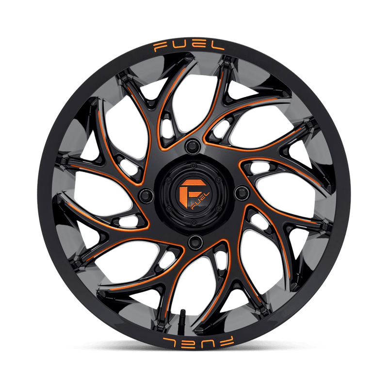 Fuel UTV Runner UTV Cast Aluminum Wheel - Gloss Black Milled Orange (D780)