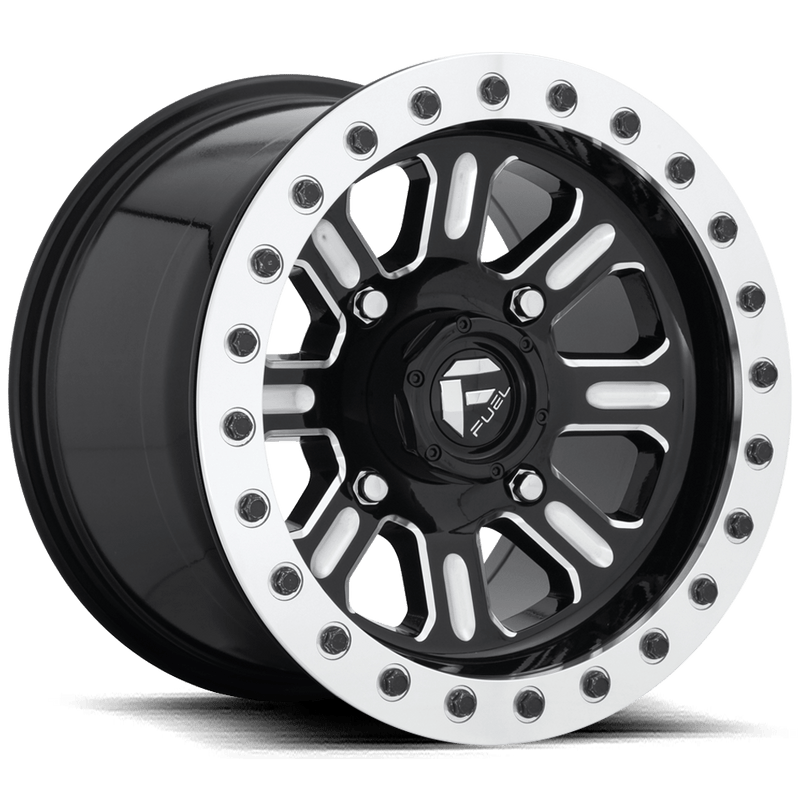 Fuel UTV D910 Hardline BL Cast Aluminum Wheel - Gloss Black Milled