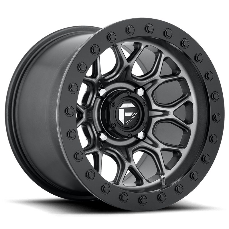 Fuel UTV D919 Tech BL Cast Aluminum Wheel - Matte Gunmetal Black Bead Ring