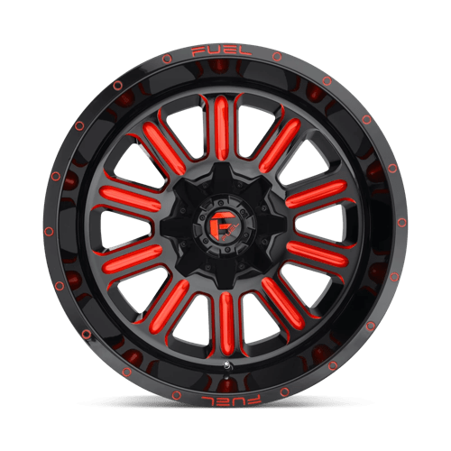 D621 Hardline Cast Aluminum Wheel in Gloss Black Red Tinted Clear Finish from Fuel Wheels - View 5