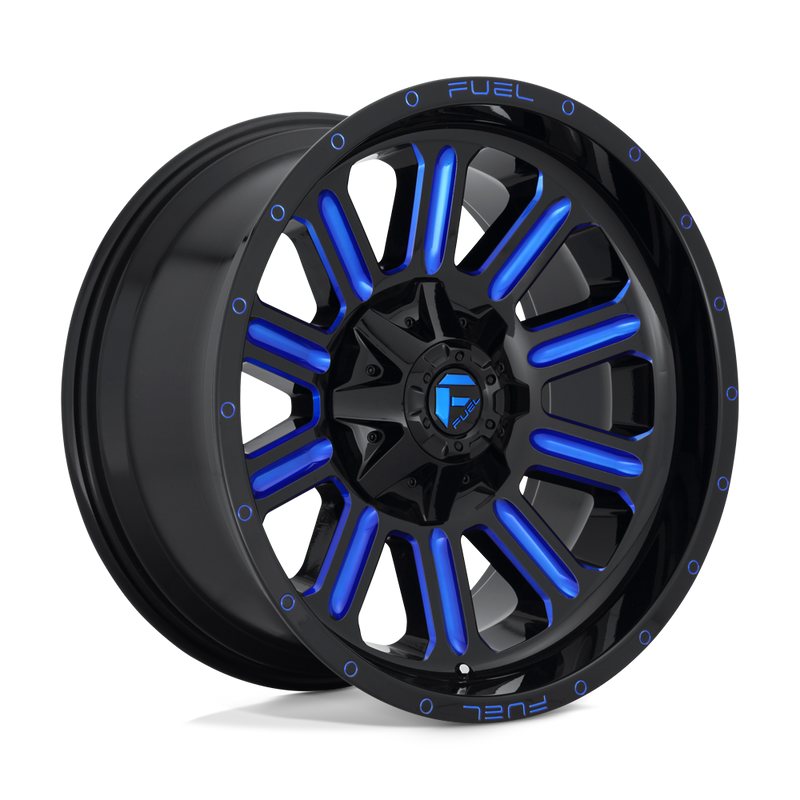D646 Hardline Cast Aluminum Wheel in Gloss Black Blue Tinted Clear Finish from Fuel Wheels - View 1