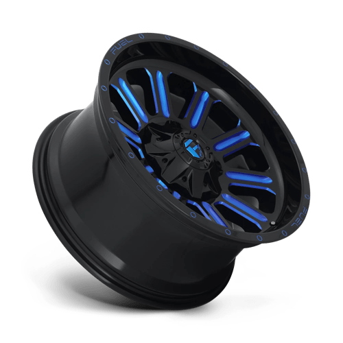 D646 Hardline Cast Aluminum Wheel in Gloss Black Blue Tinted Clear Finish from Fuel Wheels - View 3