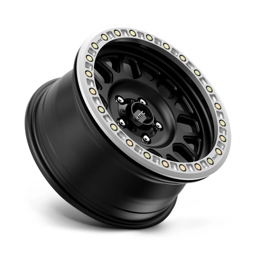 KM234 Grenade Desert Beadlock Cast Aluminum Wheel in Satin Black Finish from KMC Wheels - View 3