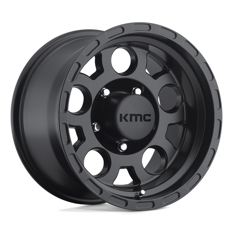 KM522 Enduro Cast Aluminum Wheel in Matte Black Finish from KMC Wheels - View 1