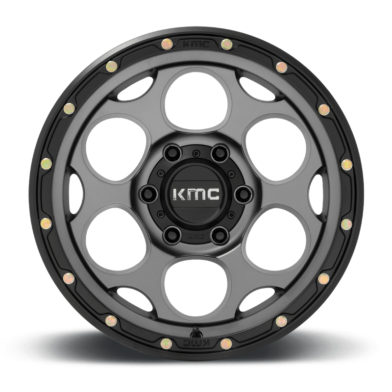 KMC Dirty Harry Cast Aluminum Wheel (KM541) - Satin Gray With Black Lip