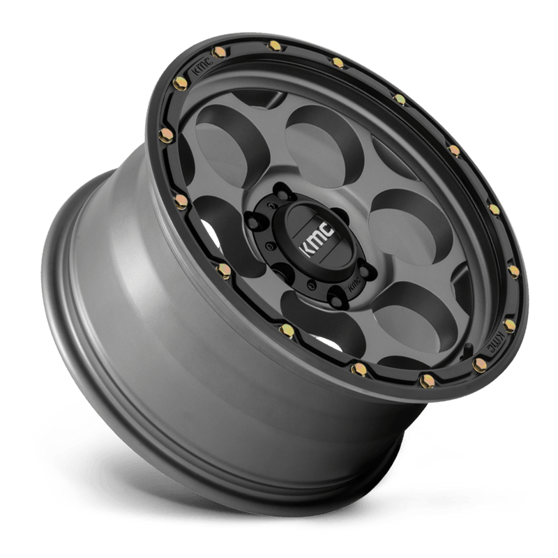 KMC Dirty Harry Cast Aluminum Wheel (KM541) - Satin Gray With Black Lip