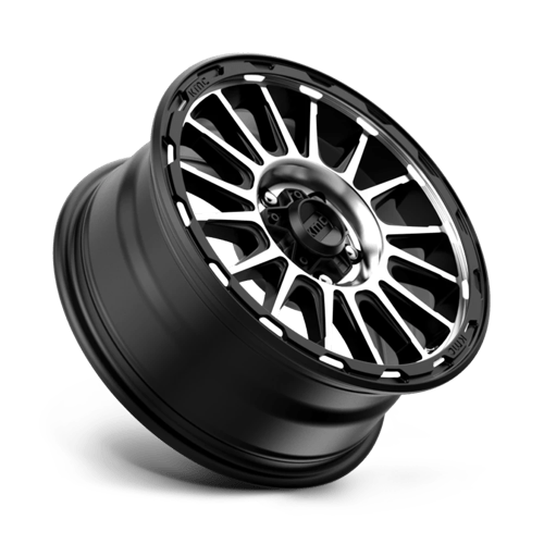 KM542 Impact Cast Aluminum Wheel in Satin Black Machined Finish from KMC Wheels - View 3