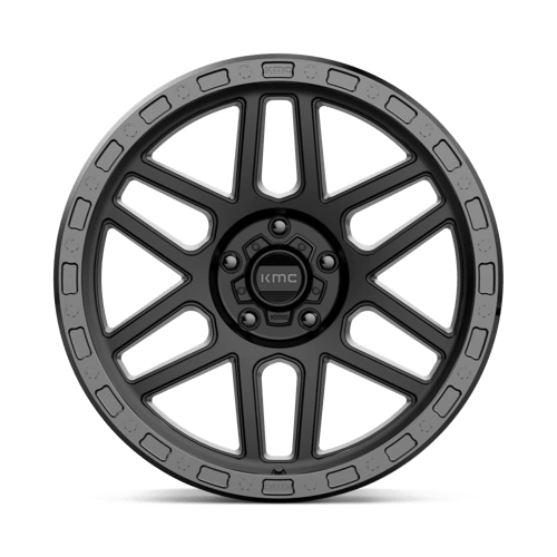 KM544 MESA Cast Aluminum Wheel in Satin Black with Gloss Black Lip Finish from KMC Wheels - View 5