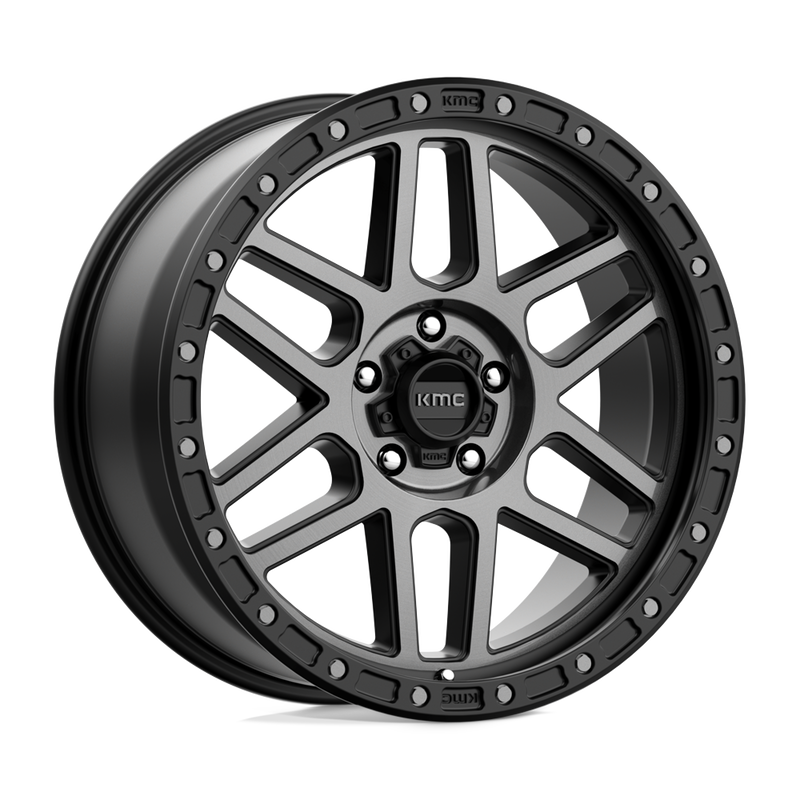 KM544 MESA Cast Aluminum Wheel in Satin Black with Gray Tint Finish from KMC Wheels - View 1