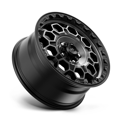 KM545 TREK Cast Aluminum Wheel in Satin Black with Gray Tint Finish from KMC Wheels - View 3