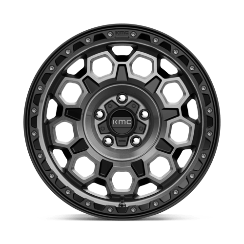 KM545 TREK Cast Aluminum Wheel in Satin Black with Gray Tint Finish from KMC Wheels - View 5