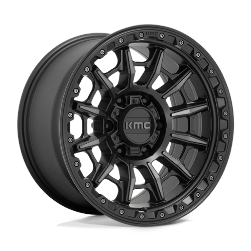 KM547 Carnage Cast Aluminum Wheel in Satin Black with Gray Tint Finish from KMC Wheels - View 2
