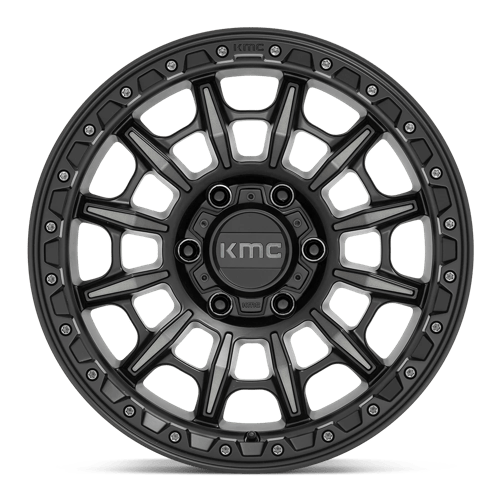 KM547 Carnage Cast Aluminum Wheel in Satin Black with Gray Tint Finish from KMC Wheels - View 5