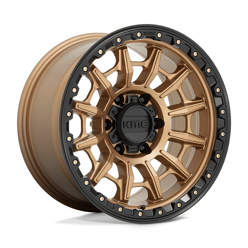 KM547 Carnage Cast Aluminum Wheel in Matte Bronze with Black Lip Finish from KMC Wheels - View 1