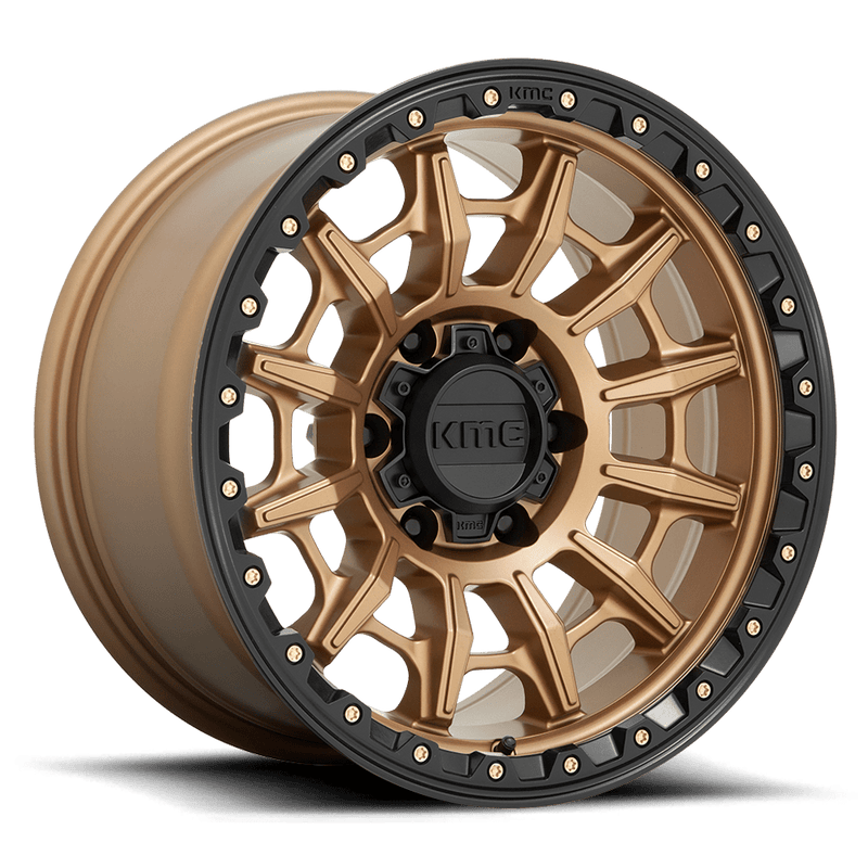 KMC Carnage Cast Aluminum Wheel (KM547) - Matte Bronze With Black Lip