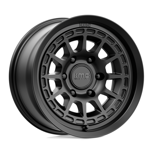 KM719 Canyon Cast Aluminum Wheel in Satin Black Finish from KMC Wheels - View 1