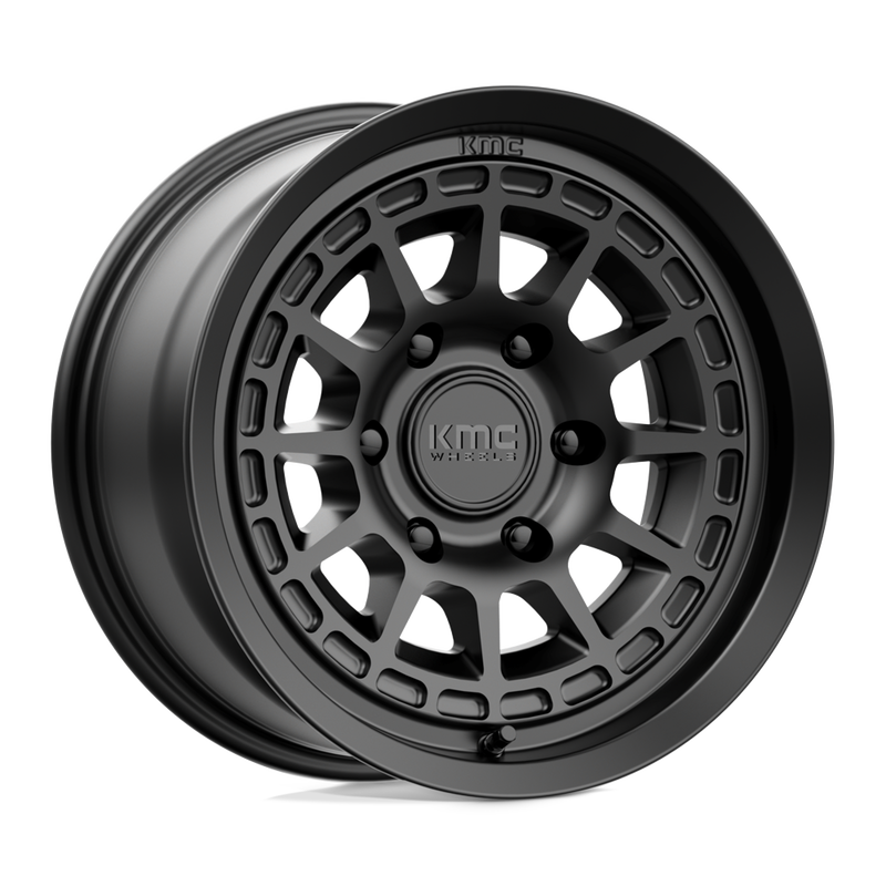 KM719 Canyon Cast Aluminum Wheel in Satin Black Finish from KMC Wheels - View 1
